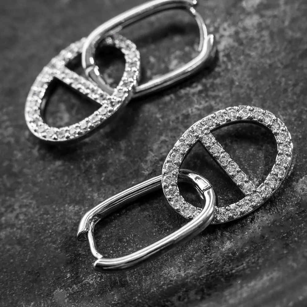 швензы "нексус", с цирконием, цвет платина, 35 мм