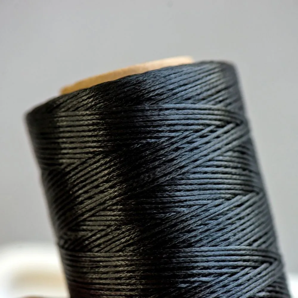 шнур вощеный, цвет черный, 1х0.3 мм