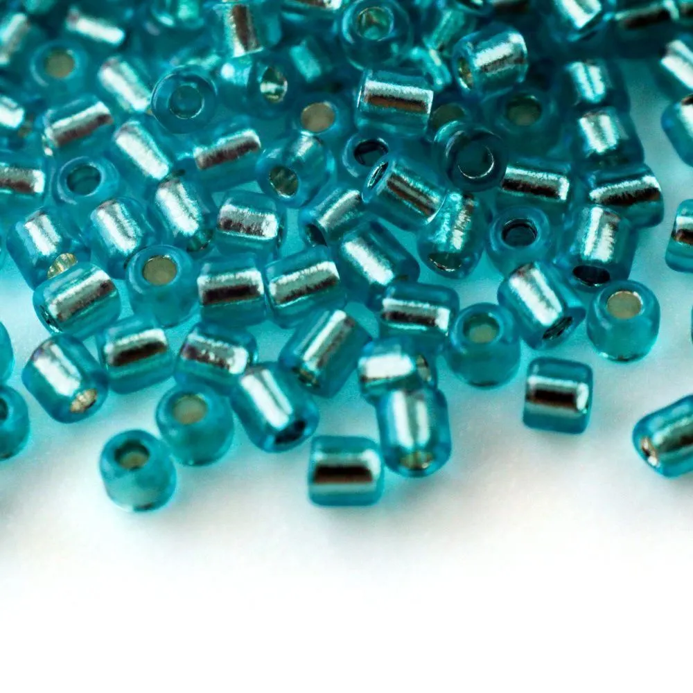 бисер "радуга", рубка, цвет бирюзово-голубой/серебрение (уп 7 г)