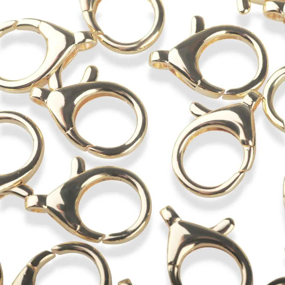 замочек-лобстер, позолота, 20x15x4.5 мм