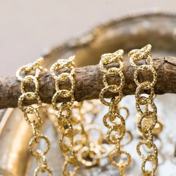 цепочка "текс", алюминий, цвет золото, звено 11.5x2 мм