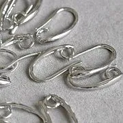 Швензы "Летиция", цвет платина, 15х8 мм