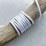 Шнур атласный для кумихимо, цвет белый, 1.5 мм