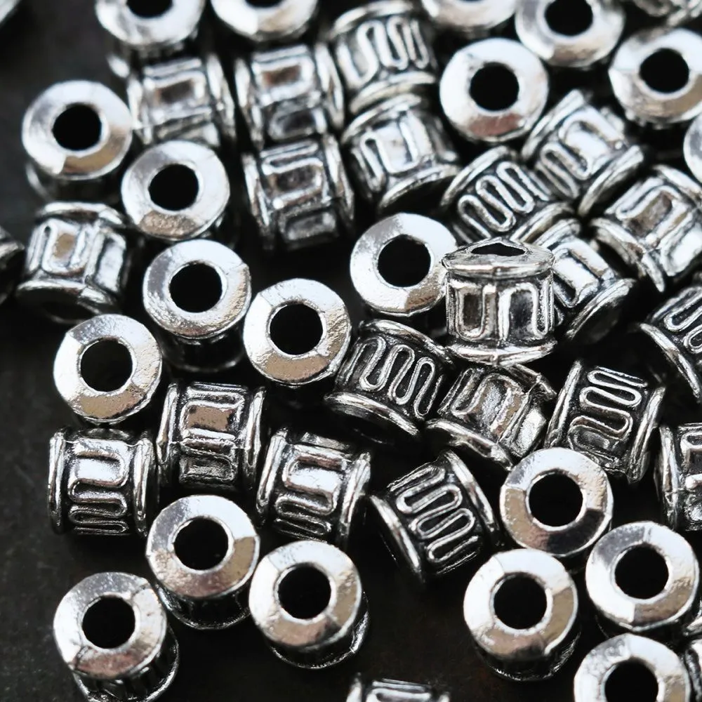 разделитель для бусин "тибет", цвет античное серебро, 5х5 мм