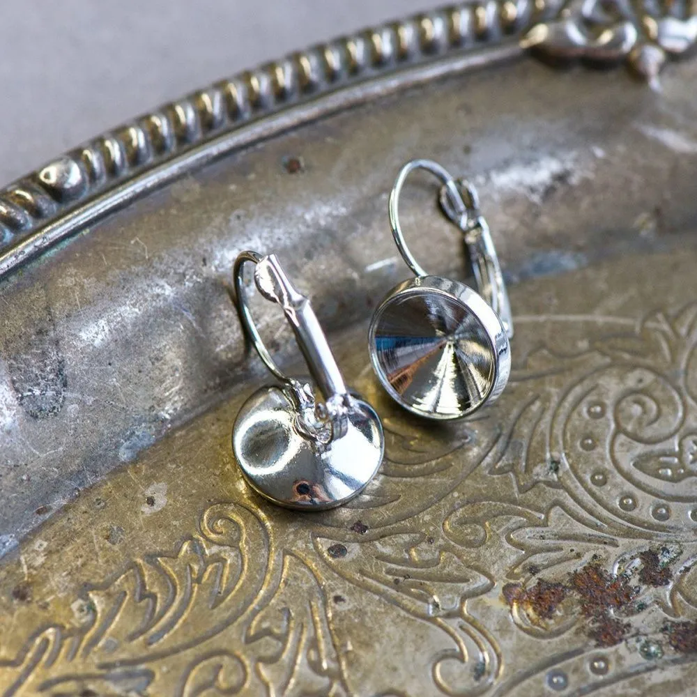 швензы "риволи", покрыты платиной, 22x14 мм