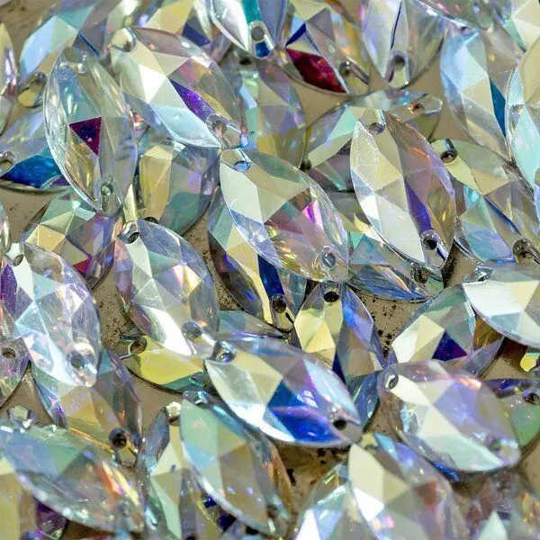 стразы пришивные navette, смола, бензиновые, 9х18 мм