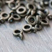 Бейл "Симпл", цвет античная бронза, 6.5х2 мм (уп 20 +/-2 шт)