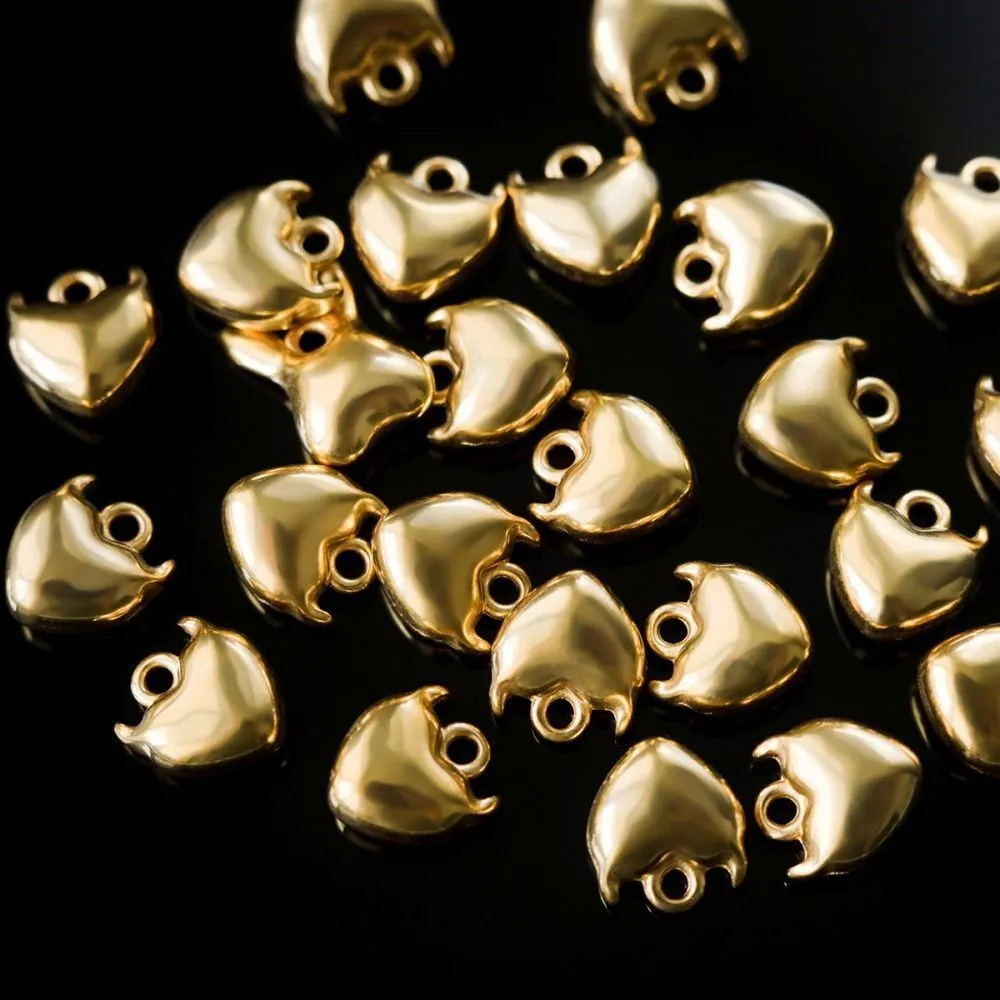 подвеска сталь "№13", позолота, 8x7x4 мм