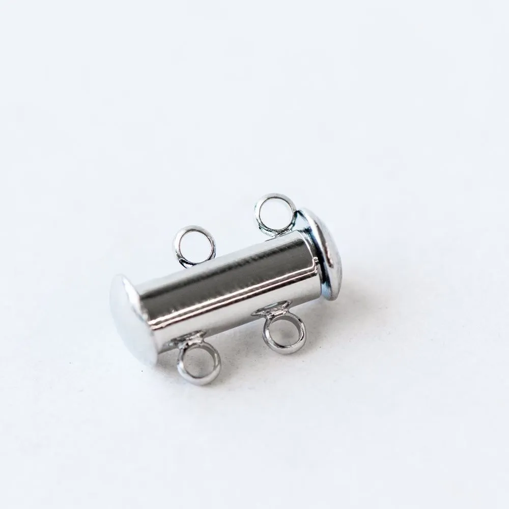 застежка "слайдер" многорядная, цвет платина, 15х11.5х6 мм