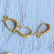 Швензы "Хлоя", цвет золото, 15х9х2 мм