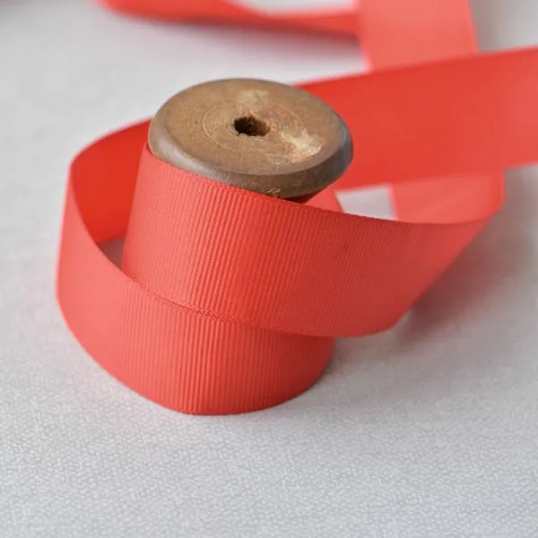 лента репсовая, цвет алый, ширина 25 мм ленты