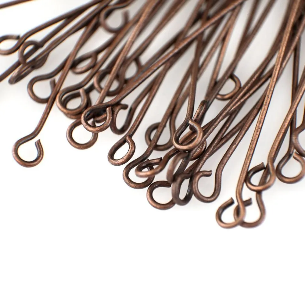 пины с петлей, цвет красная медь, 50х0.7 мм (уп ок. 180 шт)