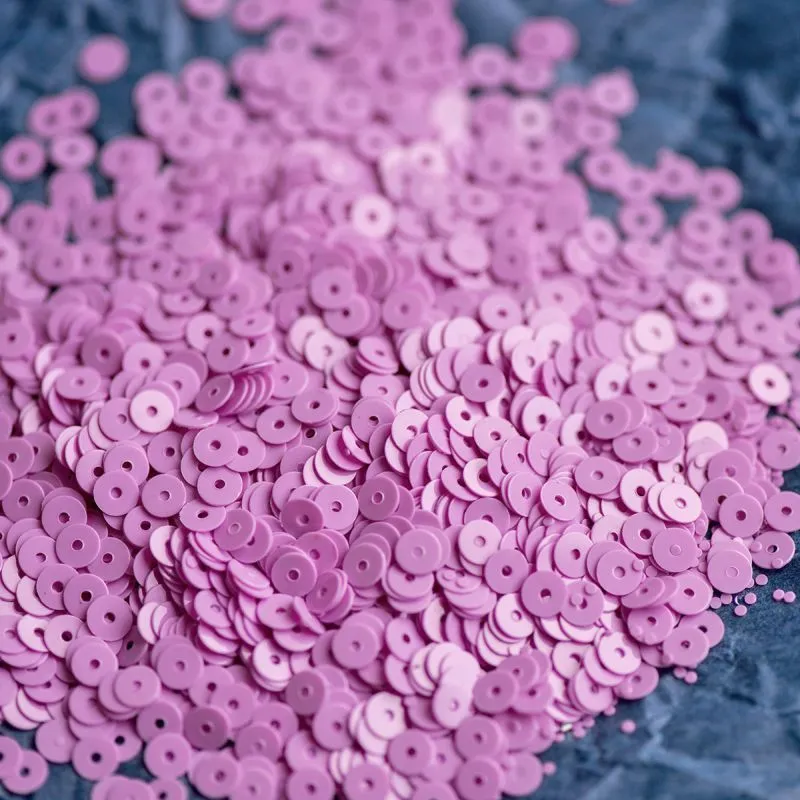 пайетки плоские, лиловый, 4 мм