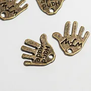 Подвеска металлическая "Hand made", цвет античная бронза, 12х10х1 мм