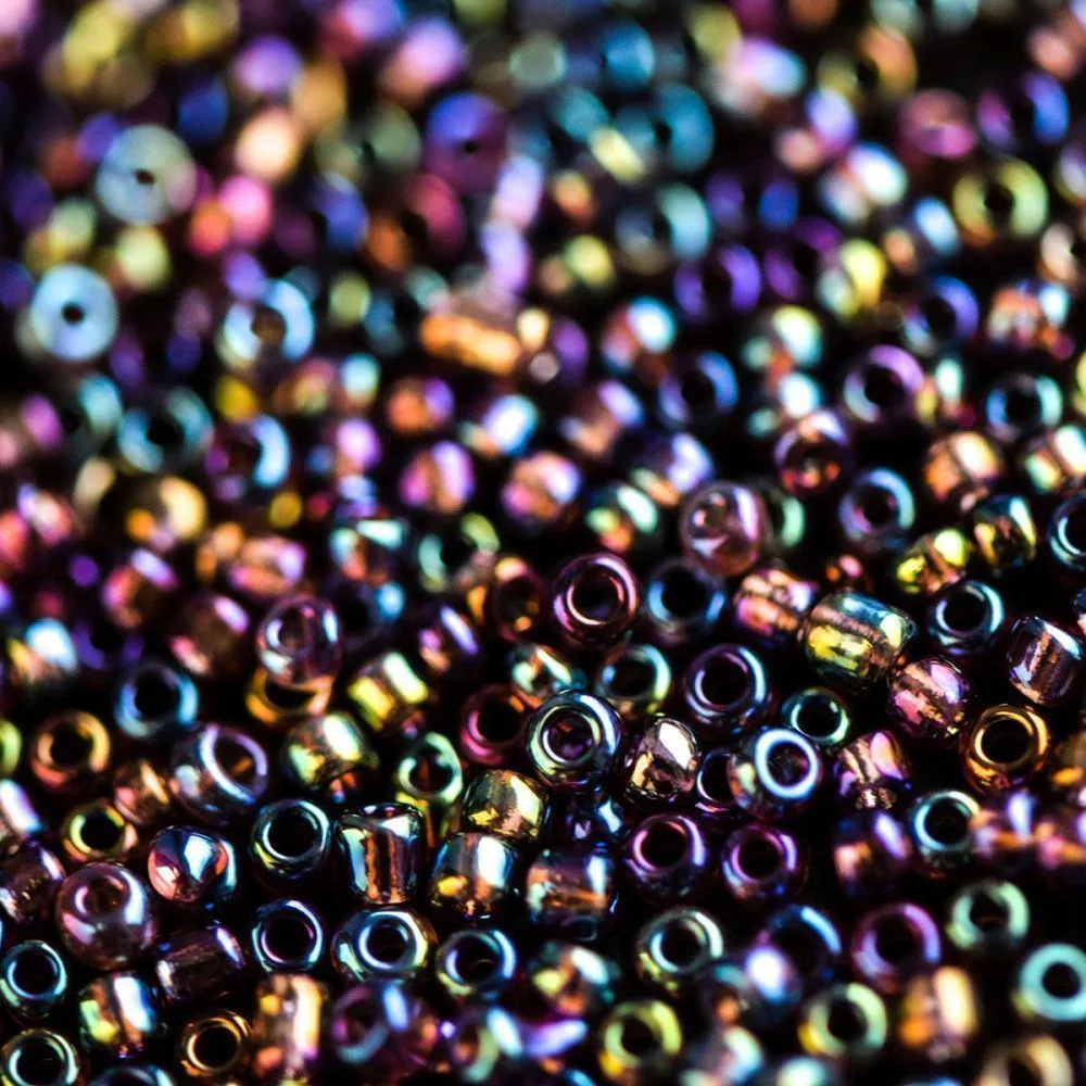 бисер "радуга", цвет сливовый ав, 12/0 (уп 7 г)