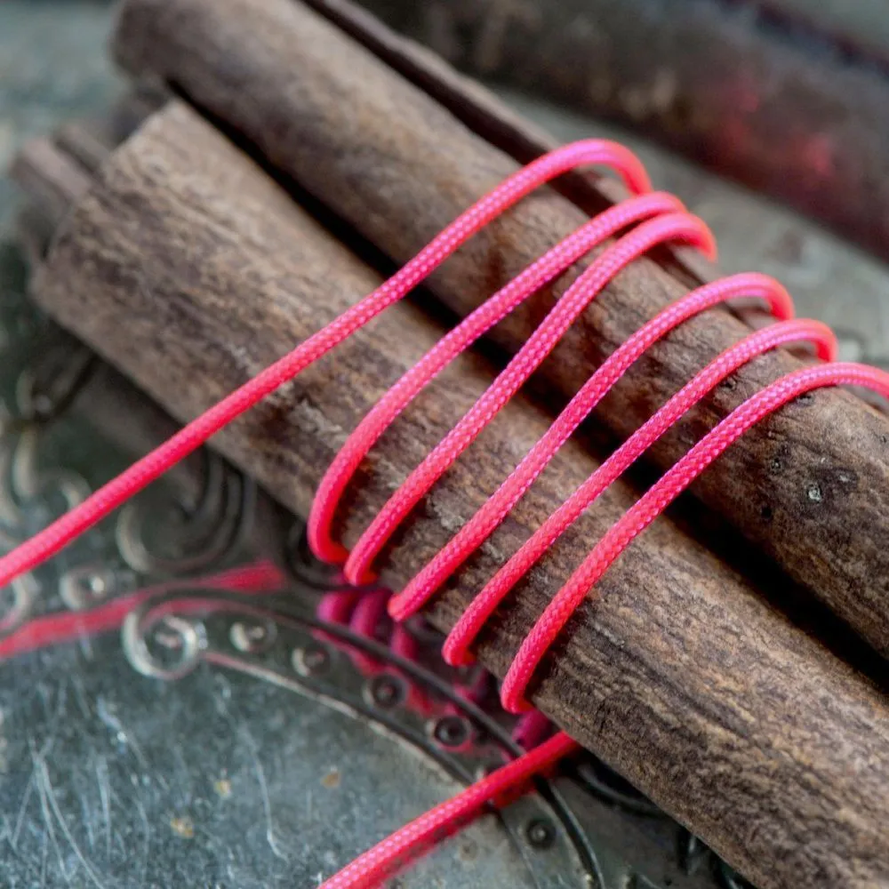 шнур, полиэстер, цвет розовый неон, 1 мм  