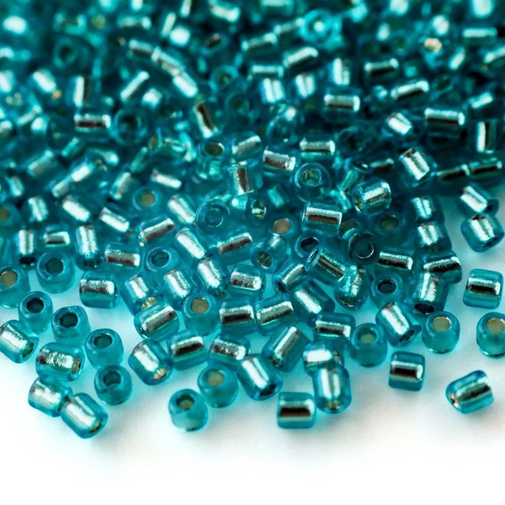 бисер "радуга", рубка, цвет бирюзово-голубой/серебрение (уп 7 г)