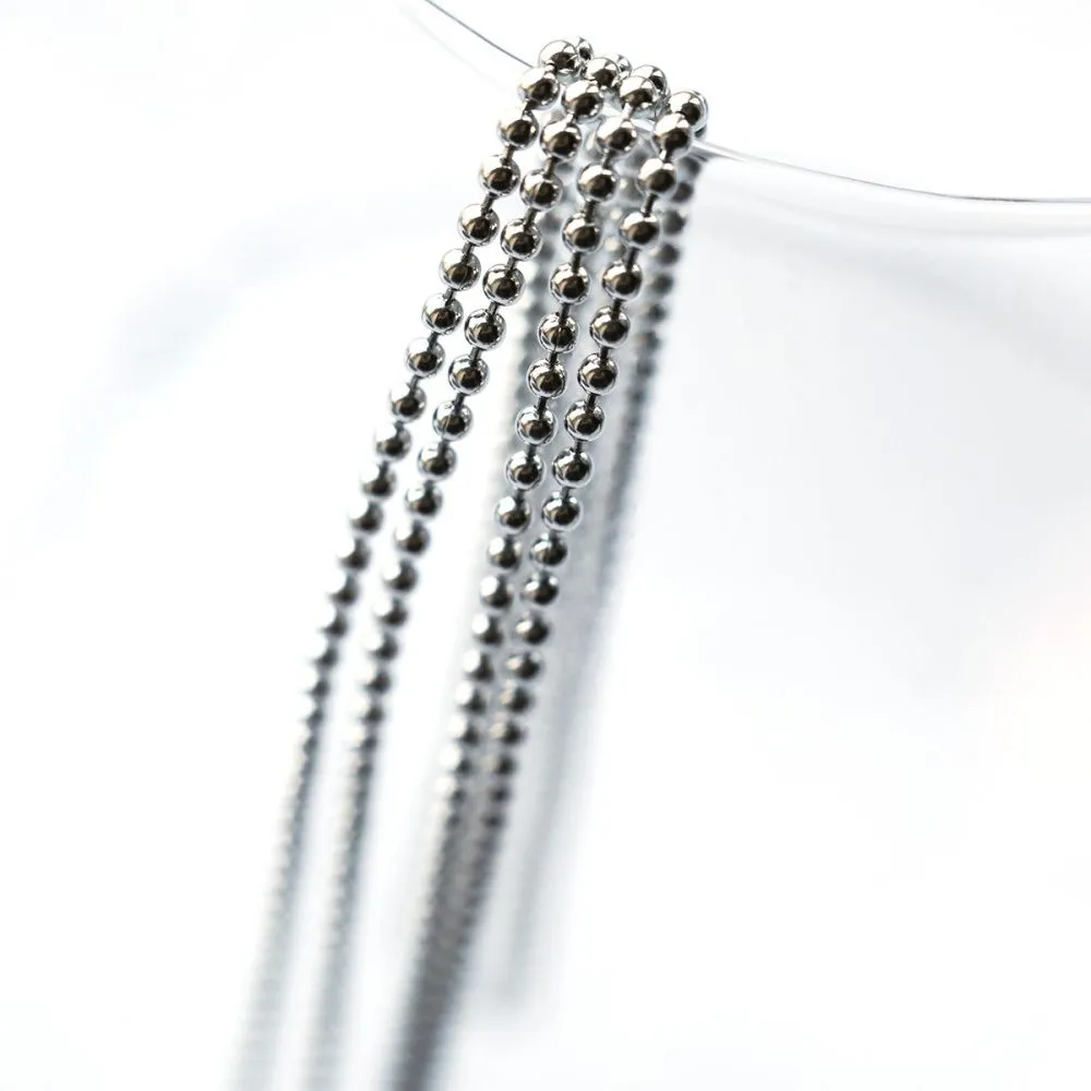 цепочка "шарик 304", цвет стальной, шарик 1.5 мм