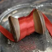 Лента, атлас, цвет приглушенный красный, ширина 10 мм