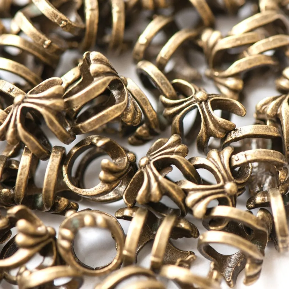 ес бусина металл "крест", цвет античная бронза, 12х9х10 мм