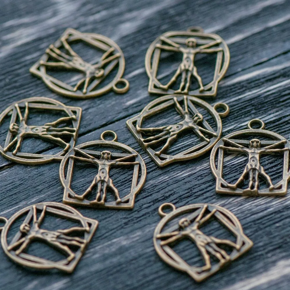 подвеска металлическая "леонардо", цвет античная бронза, 24x21x2 мм