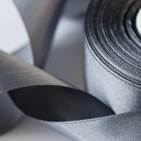 лента, атлас, цвет пыльно-серый, ширина 50 мм ленты