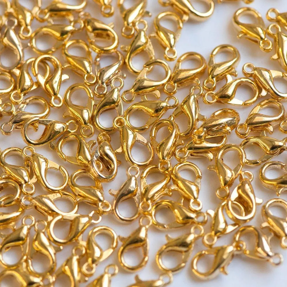 Замочки замочек-лобстер, цвет золото, 6х10 мм