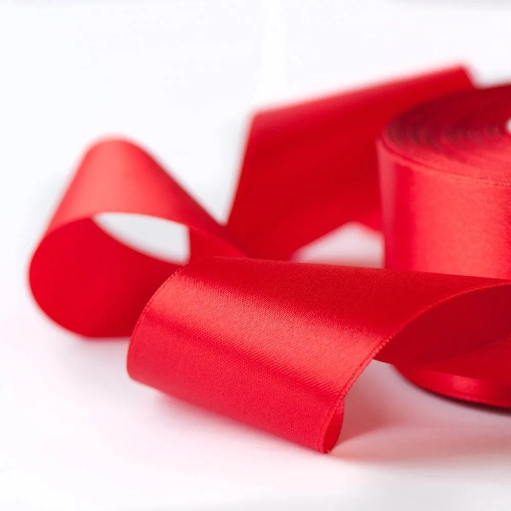 лента, атлас, цвет красный, ширина 50 мм ленты