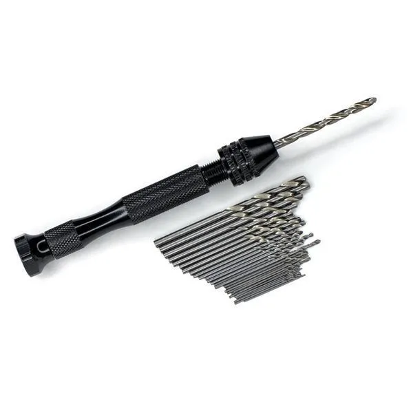 инструмент, мини-дрель ручная со сверлами, набор