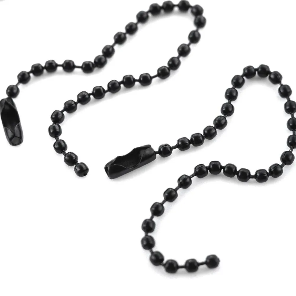 цепочка для брелока "шарик", цвет черный, 12 см