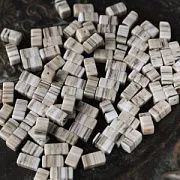 Бусина, Лэмпворк "Блок", стекло, цвет хаки, 11-12x5.5-6.5x5-6 мм