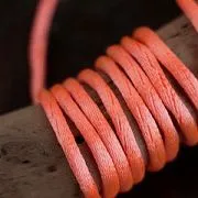 Шнур атласный, цвет лососевый яркий, 2 мм, уп 20 м