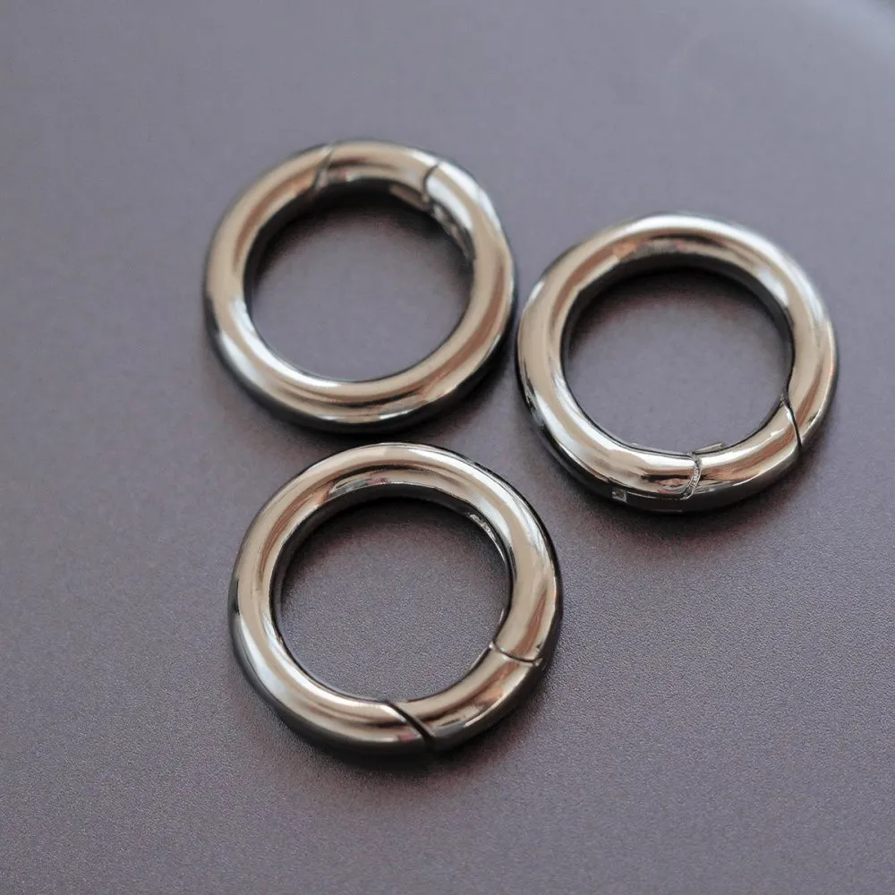 Замочки замочек-кольцо, цвет платина, 15x14.5x3 мм