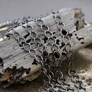 Цепочка "Кластер", цвет черный, звено 9х7х1.5 мм