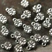 Бейл "Незабудка", цвет античное серебро, 8x6x4 мм (уп 20 +/-2 шт)