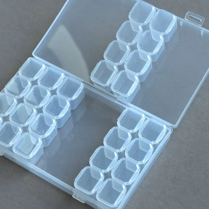 органайзер для бусин и фурнитуры, 28 контейнеров, 17.5x10.8x2.6 см