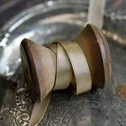 Лента, атлас, цвет серый хаки, ширина 10 мм