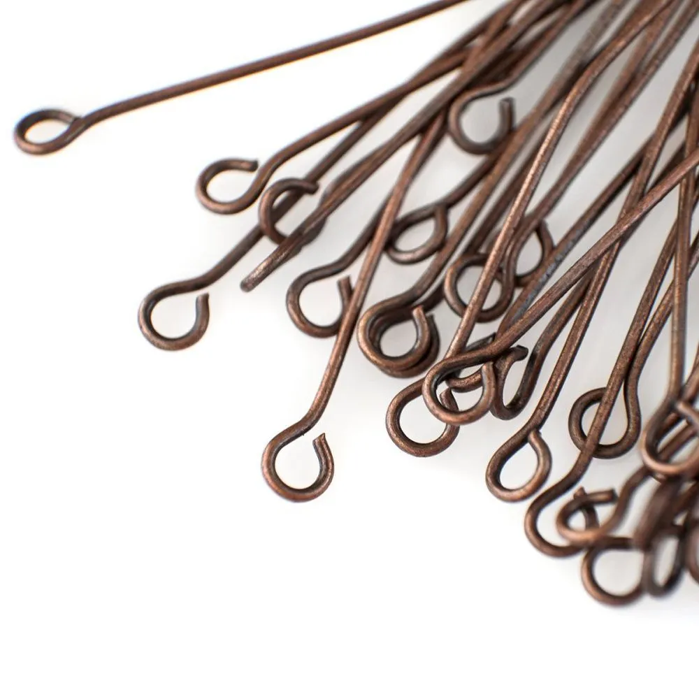 пины с петлей, цвет красная медь, 50х0.7 мм (уп ок. 180 шт)