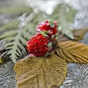 Бусина, Мурано "Малинка", красный, 15х12 мм