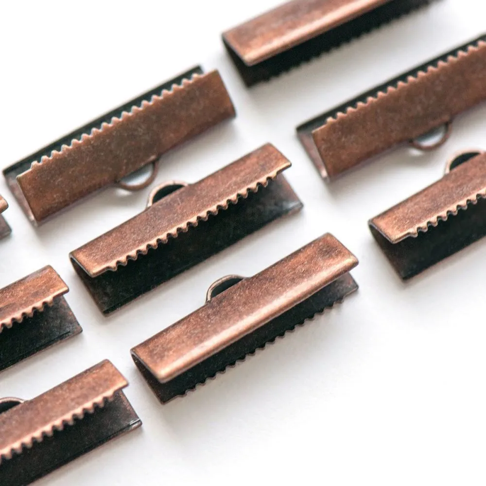 зажим для ленты, цвет красная медь, 20х4 мм