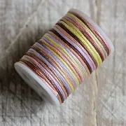Шнур, полиэстер, цвет сиреневый мультиколор, 1,5 мм, боб 4,5 м