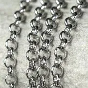 Цепочка "Раунд 304", цвет стальной, звено 4x1 мм