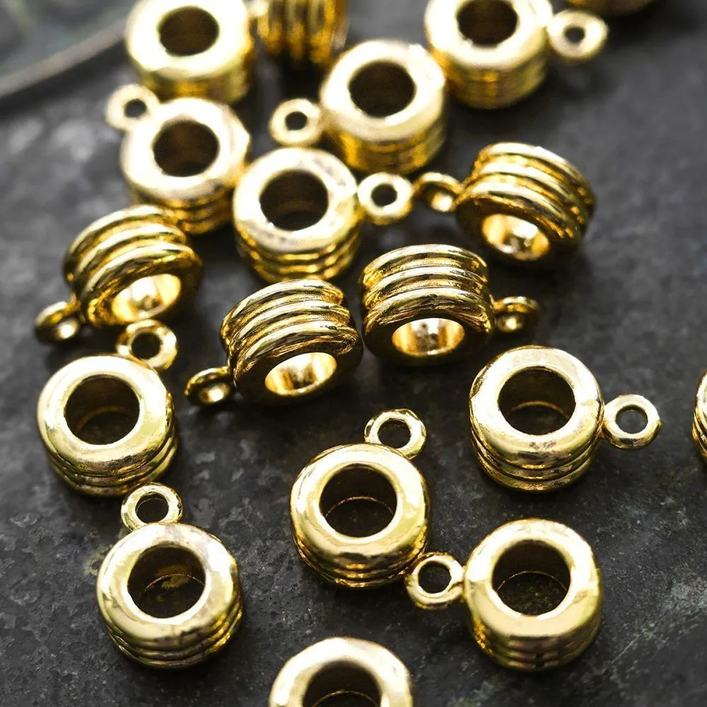 бейл "бублик", позолота, 12х9х5 мм