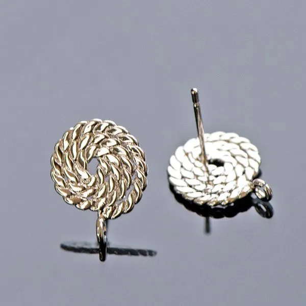 пуссеты "аида", покрытие платиной, 15x12 мм