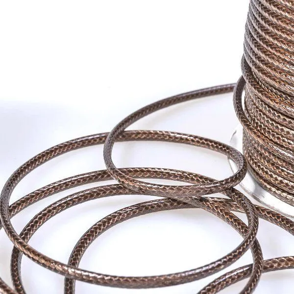 шнур вощеный, цвет охра, 3 мм