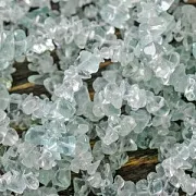 Бусина имитация аквамарина, осколки, цвет аквамариновый, размерный микс