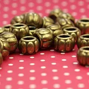 ЕС бусина металл "Рондель", цвет античная бронза, 9.5х6.5 мм