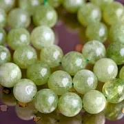 Бусина халцедон 10, цвет зеленый, колорир., 10 мм (стренд 10 шт.)