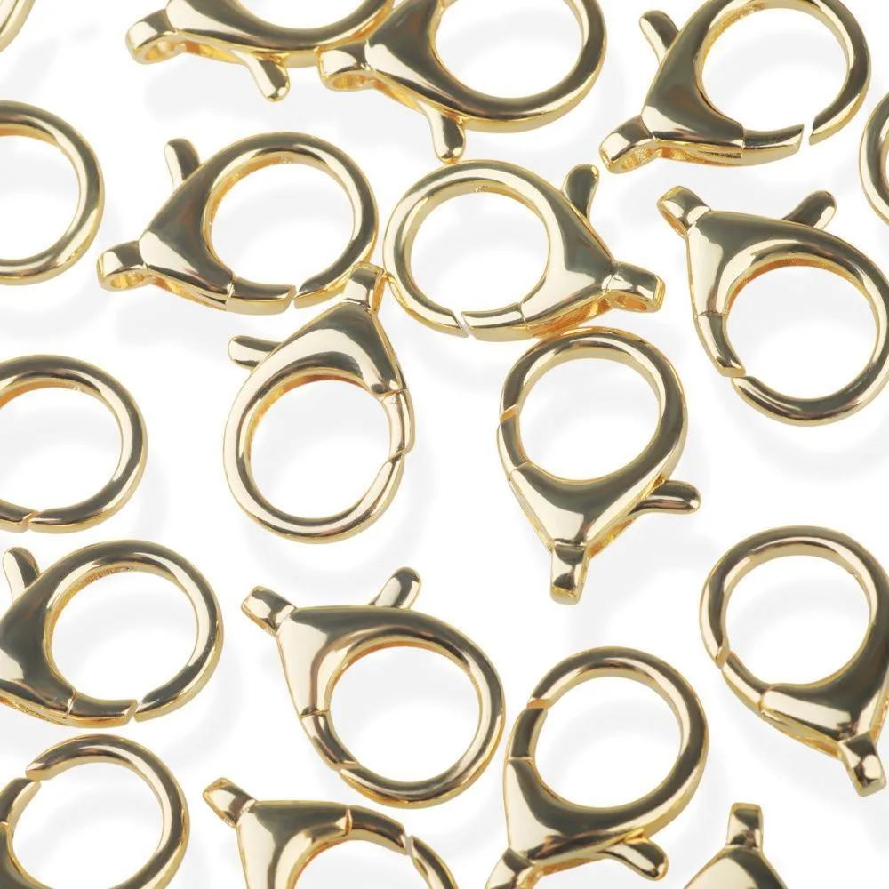 замочек-лобстер, позолота, 20x15x4.5 мм