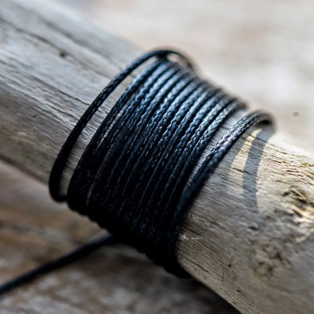 шнур вощеный, цвет черный, 0.5-0.8 мм